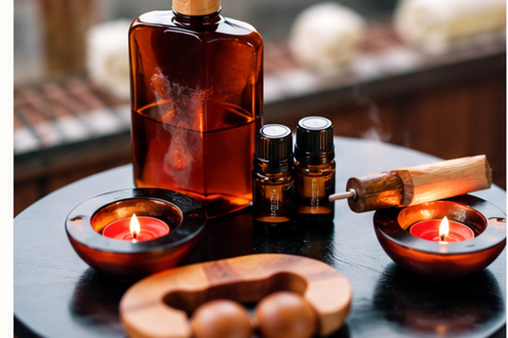 Wellness tools and natural spa accessories used in a Madero massage